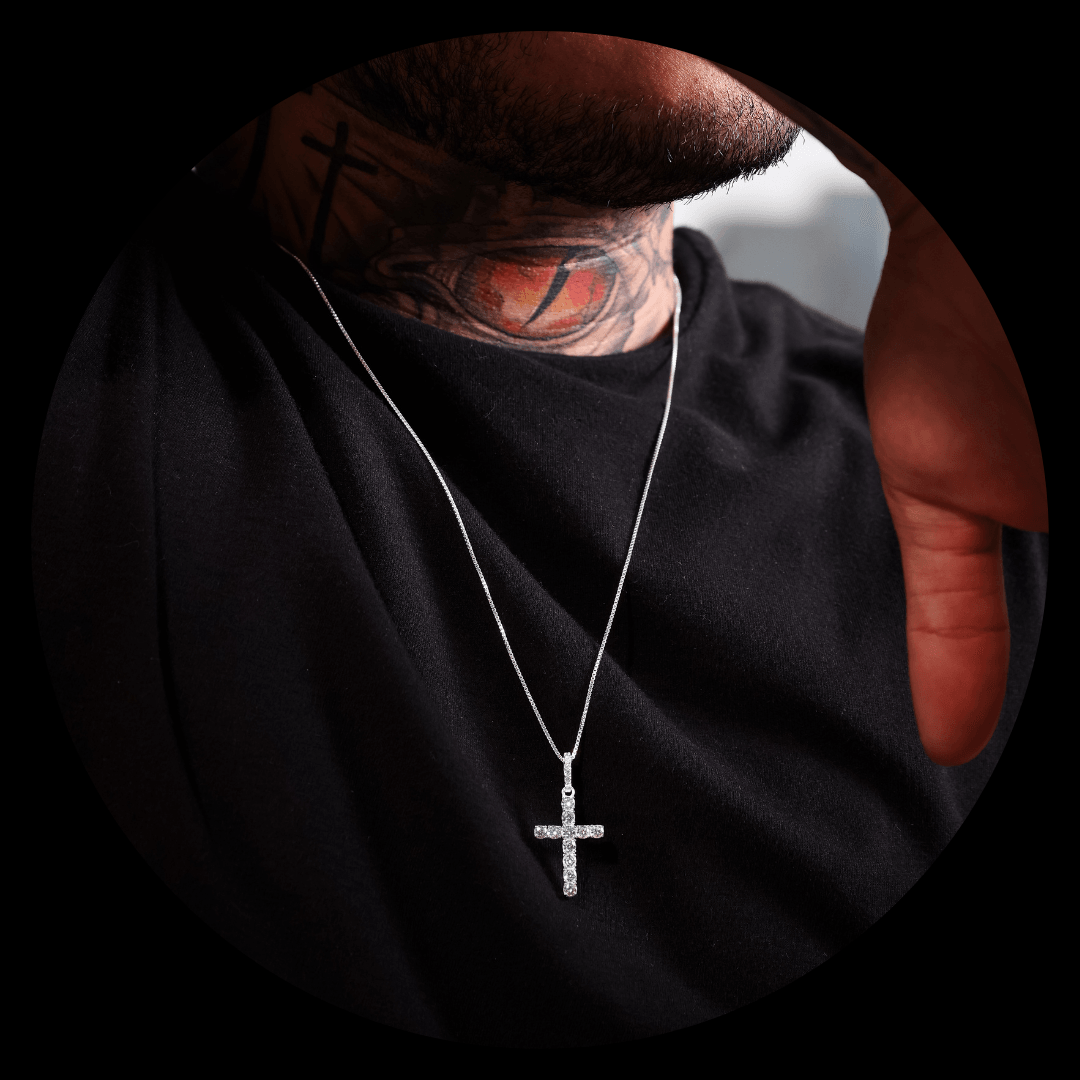 kit corrente de prata masculina