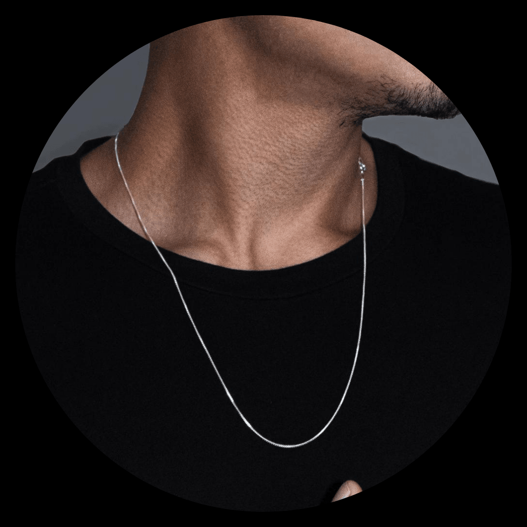 corrente de prata masculina - prata 925