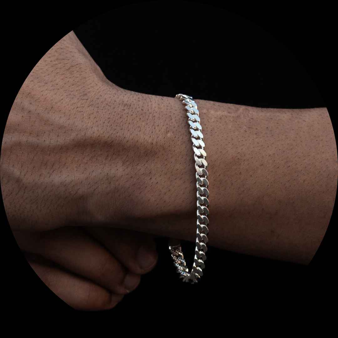 pulseira de prata masculina