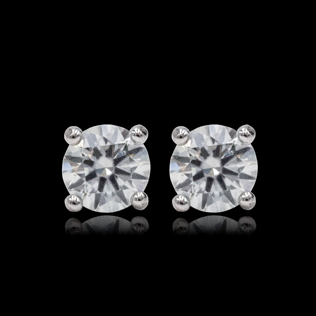 Brincos Moissanite 5mm 0,5ct em Prata925