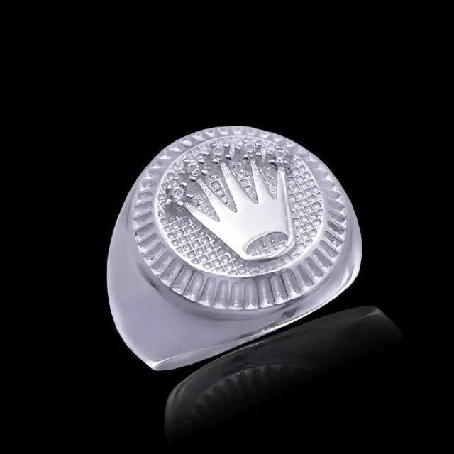 ANEL ROLEX CLÁSSICO - Lançamento exclusivo - Prata 950 - Rei Pratas Jewelry