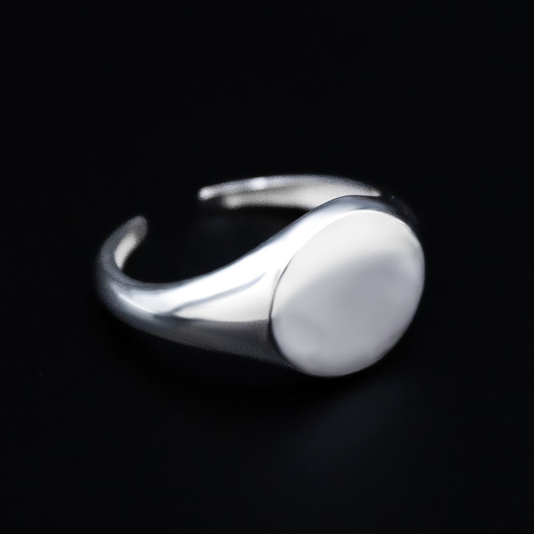 Anel Sinete Oval em Prata 925