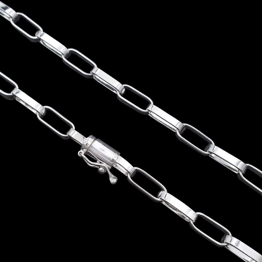 Corrente Cartier 4mm fecho canhão Prata 925