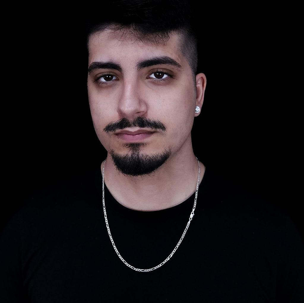 CORRENTE 3 POR 1 FÍGARO (4mm) - 60cm - Prata 925 - Rei Pratas Jewelry