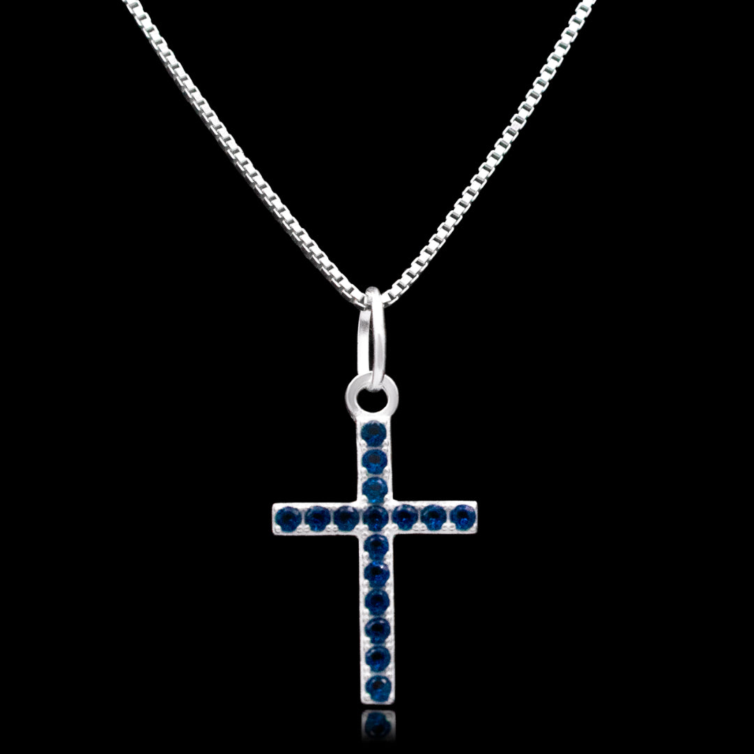 corrente de prata masculina com pingente cruz cravejada prata 925