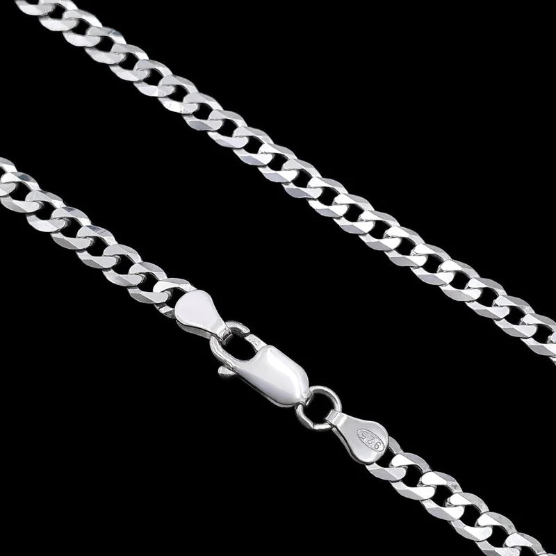 corrente de prata masculina - grumet escama 4mm 70cm - prata 925