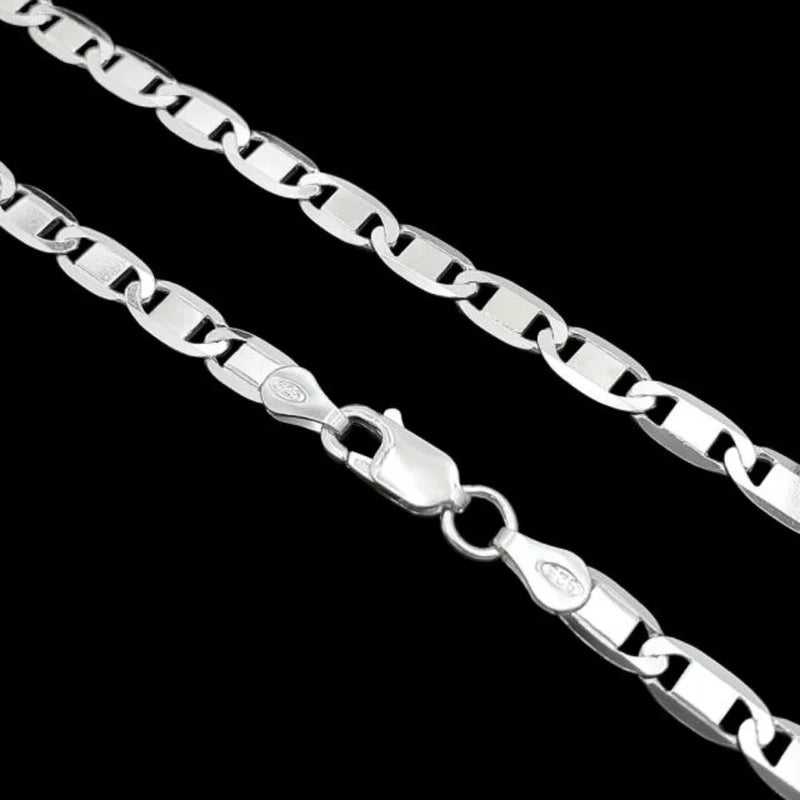 corrente de prata masculina - piastrine 4mm 70cm - prata 925