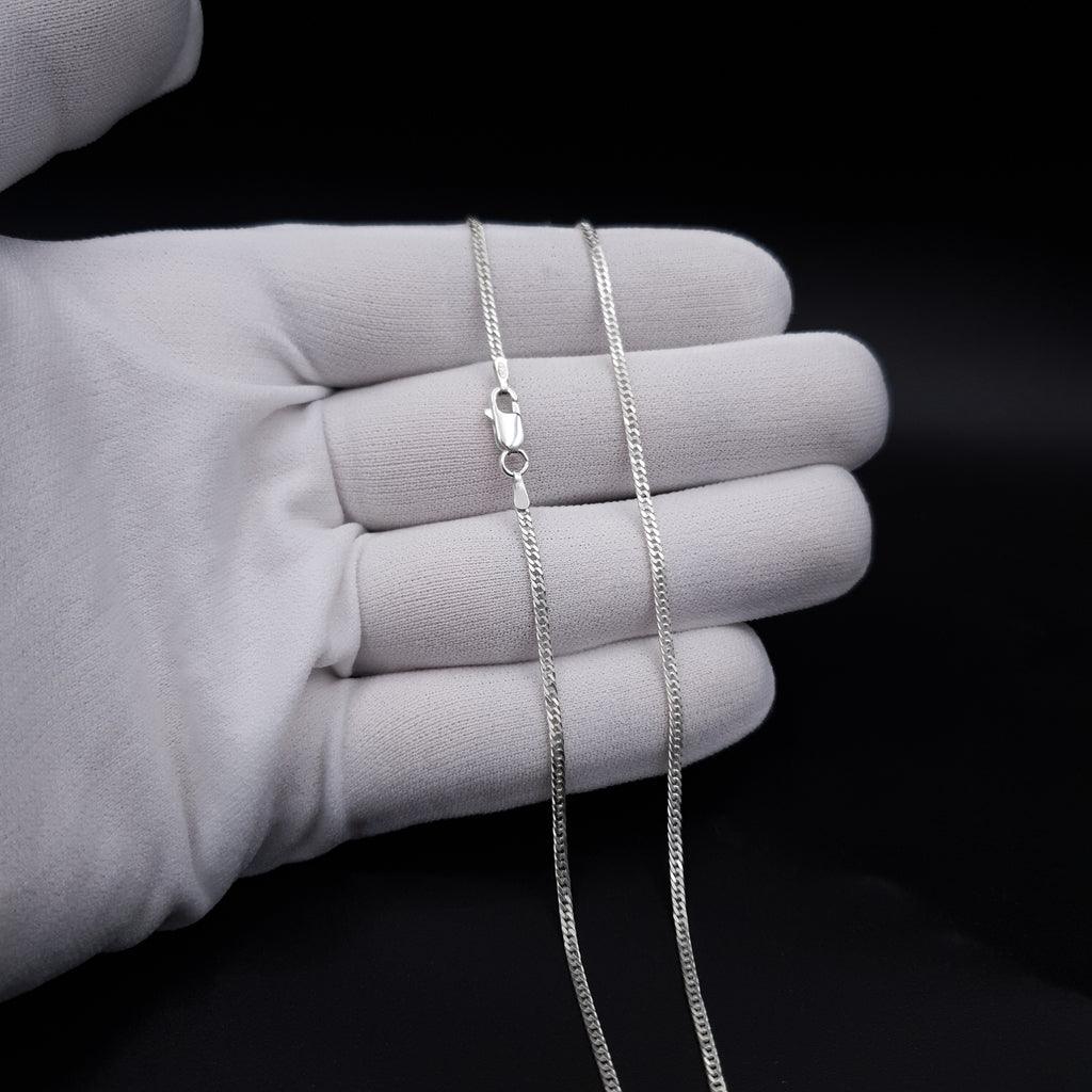CORRENTE GRUMET DUPLA (2mm) - 70m - 7g - Prata 925 - Rei Pratas Jewelry