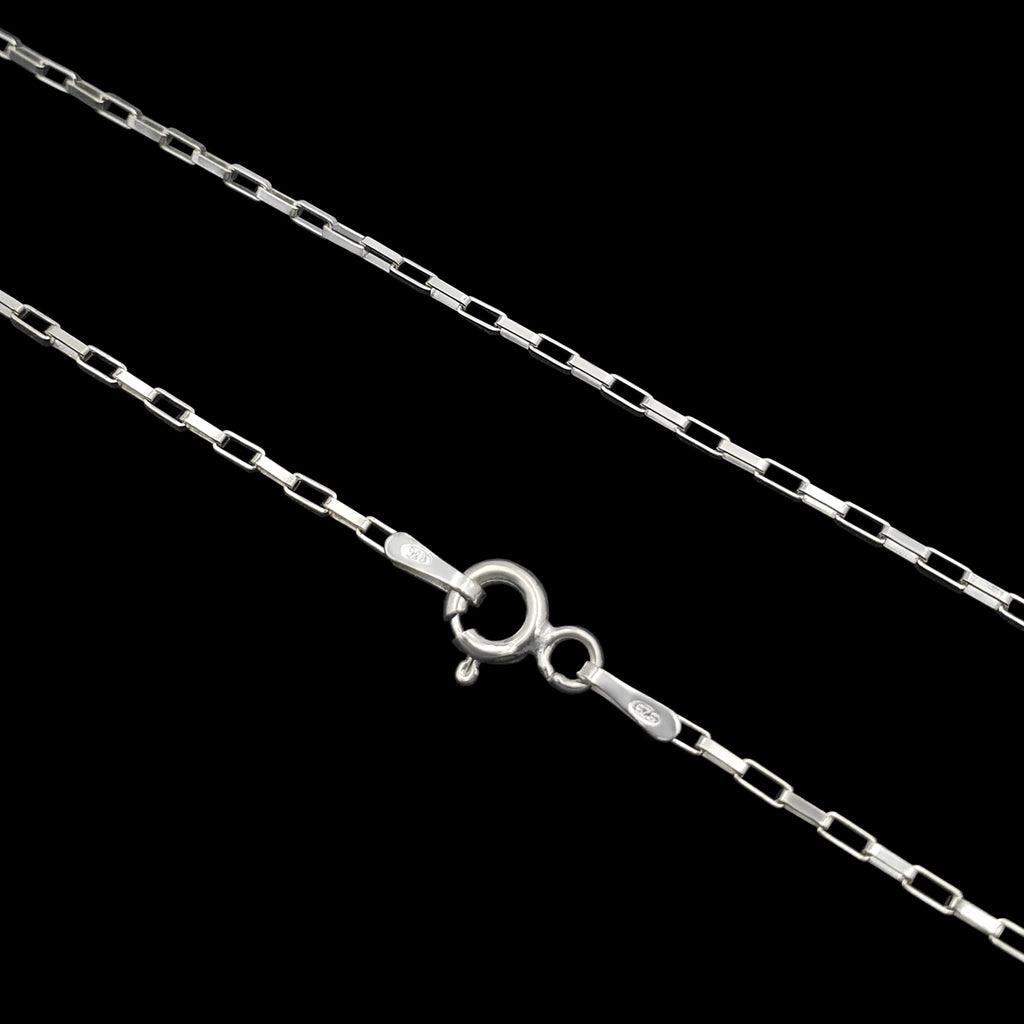 CORRENTE TIJOLINHO (1mm) - 60cm - Prata 925 - Rei Pratas Jewelry