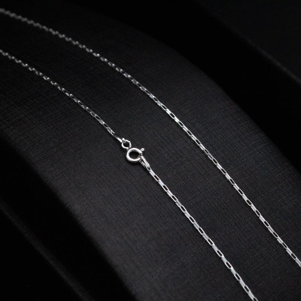 CORRENTE TIJOLINHO (1mm) - 60cm - Prata 925 - Rei Pratas Jewelry