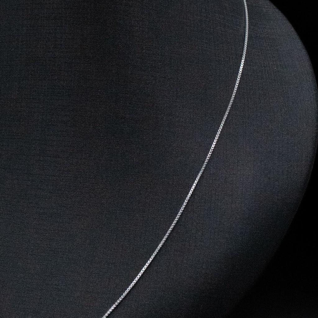 corrente de prata masculina - veneziana 1mm 60cm - prata 925