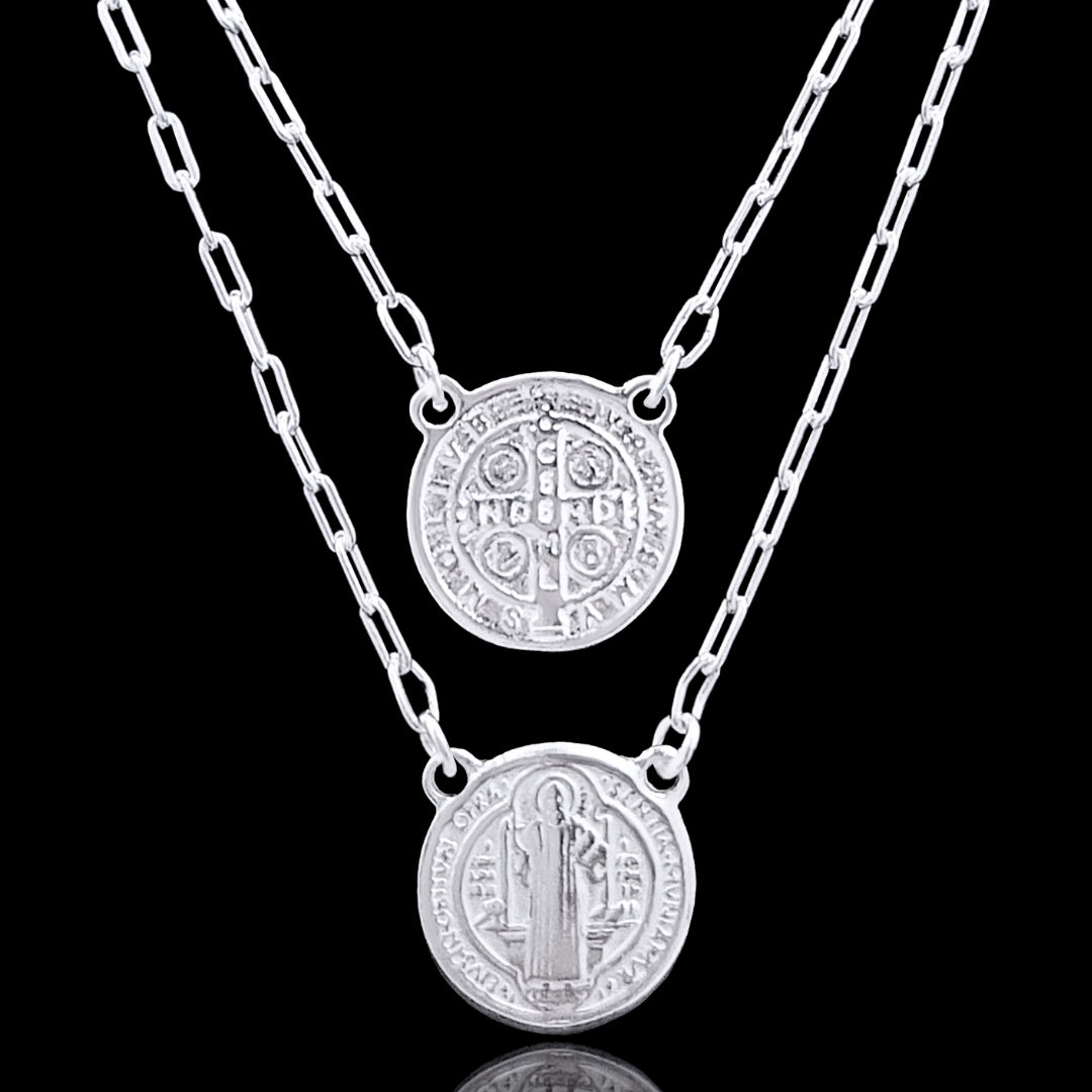 escapulário são bento de prata- prata 925