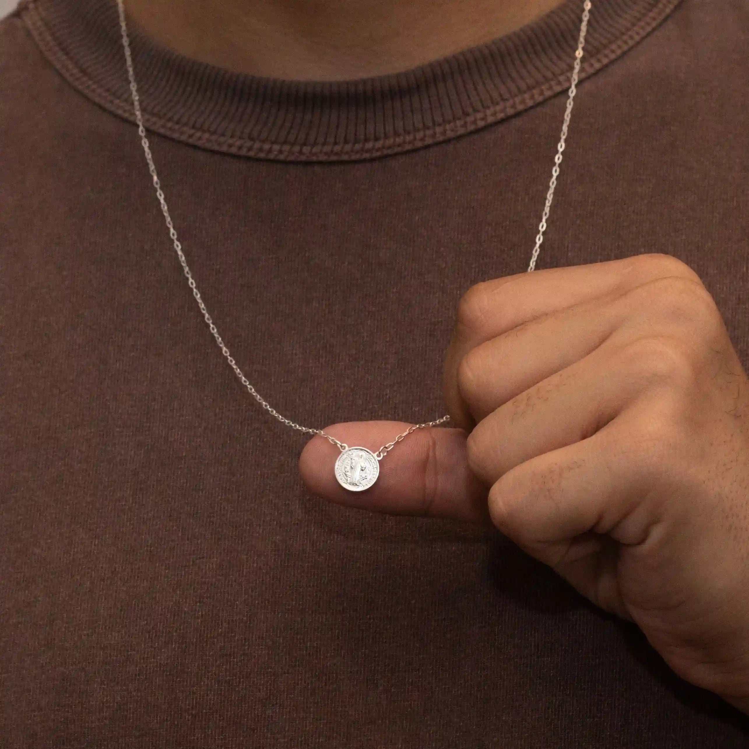 Escapulário São Bento em Prata 925