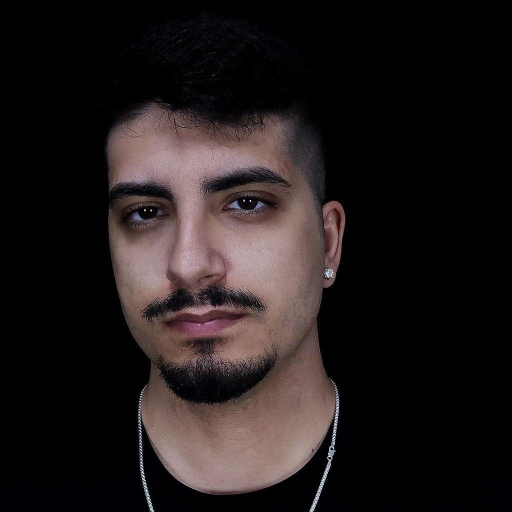 brinco masculino de prata - moissanite 65mm - prata 925