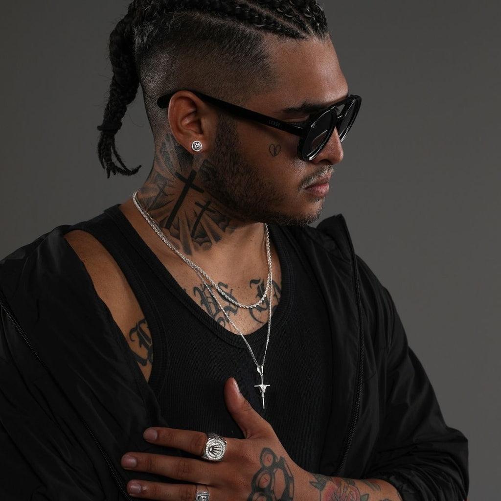 brinco masculino de prata - moissanite 10mm - prata 925