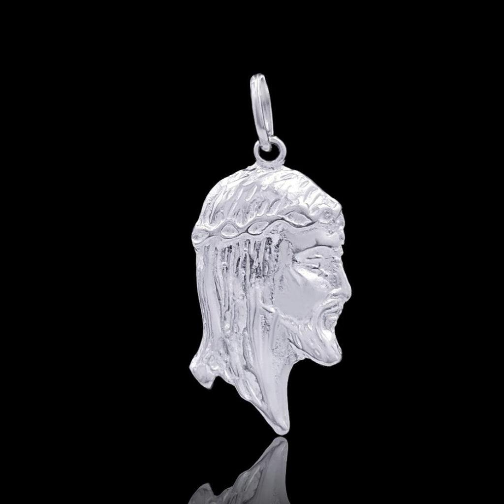 PINENTE FACE DE CRISTO DE LADO - Prata 925 - Rei Pratas Jewelry