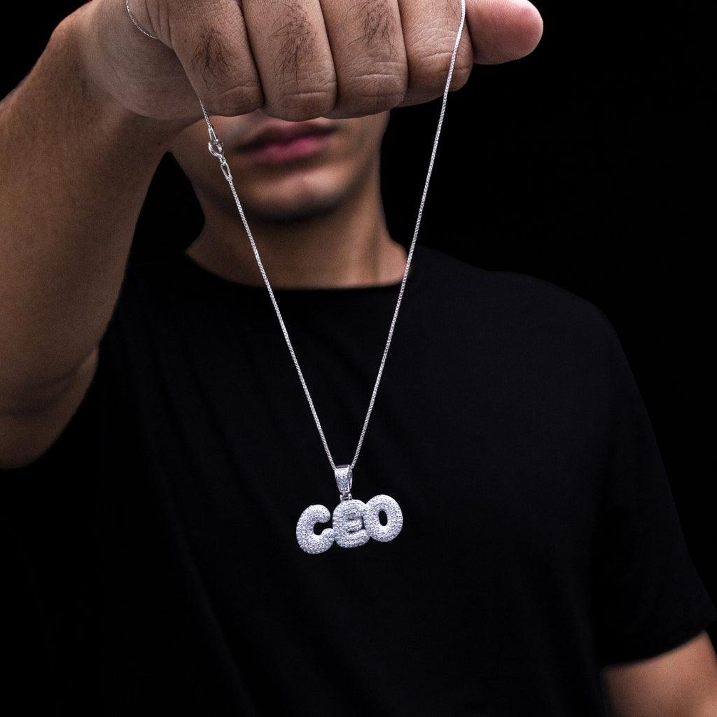 PINGENTE C.E.O ICE CRAVEJADO - 8g - 3,1cmX2,3cm - Prata 925 - Rei Pratas Jewelry