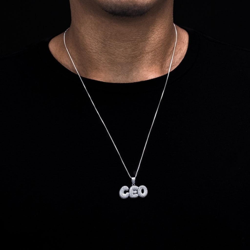 PINGENTE C.E.O ICE CRAVEJADO - 8g - 3,1cmX2,3cm - Prata 925 - Rei Pratas Jewelry