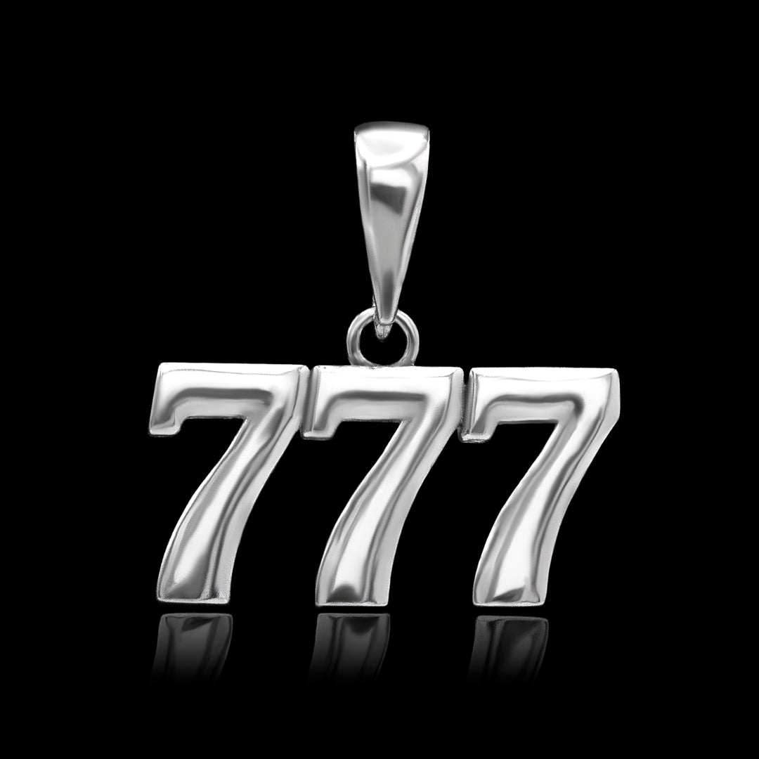 Pingente 777 Lucky em Prata 925