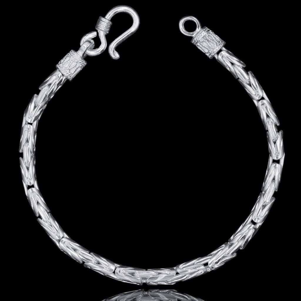 pulseira de prata masculina - bali white anzol - prata 925