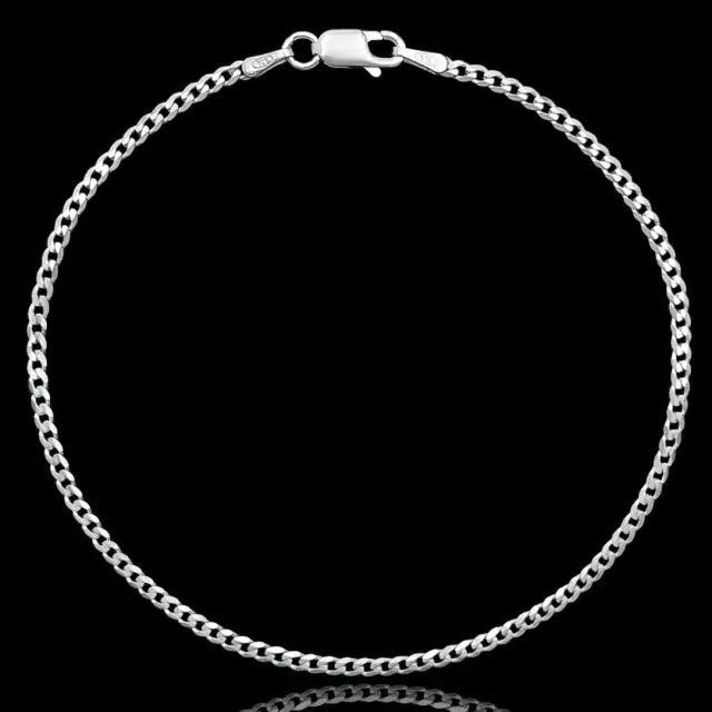 pulseira de prata masculina - grumet escama 2mm - prata 925