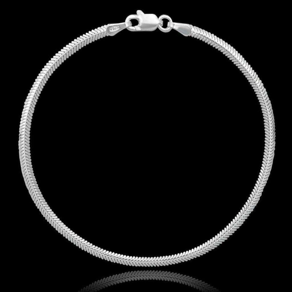 pulseira de prata masculina - lacraia 25mm - prata 925