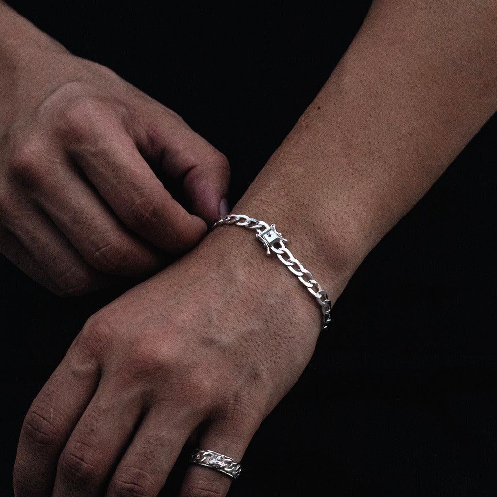 PULSEIRA LAMINADA 5,5mm - Prata 925 - Rei Pratas Jewelry