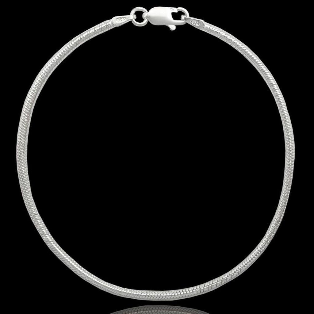 pulseira de prata masculina - rabo de rato - prata 925