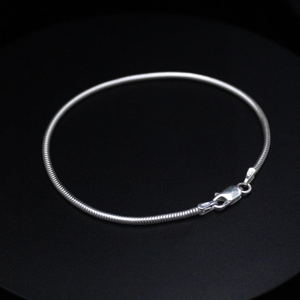 pulseira de prata masculina - rabo de rato - prata 925