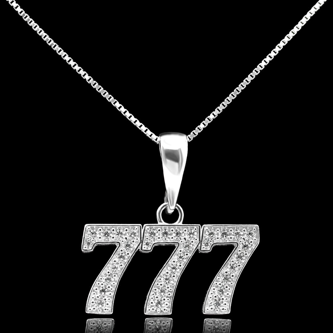 Conjunto 777 Lucky cravejado em Prata 925