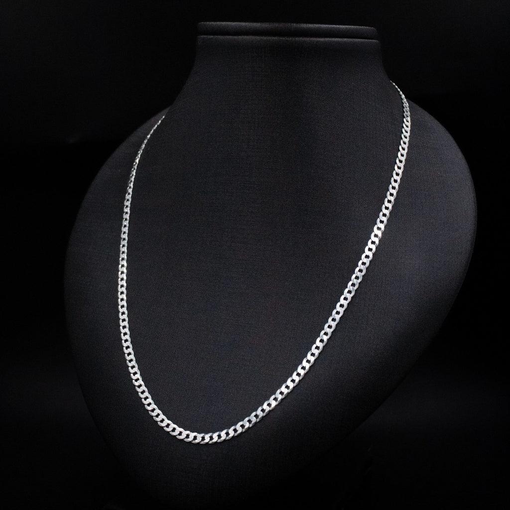 CORRENTE GRUMET ESCAMA (4mm) - 60cm - Prata 925 - Rei Pratas Jewelry