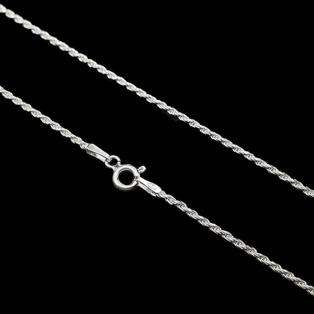 CORRENTE ROPE ELO BAIANO (1,3mm) - 50cm - 4g - Prata 925 - Rei Pratas Jewelry