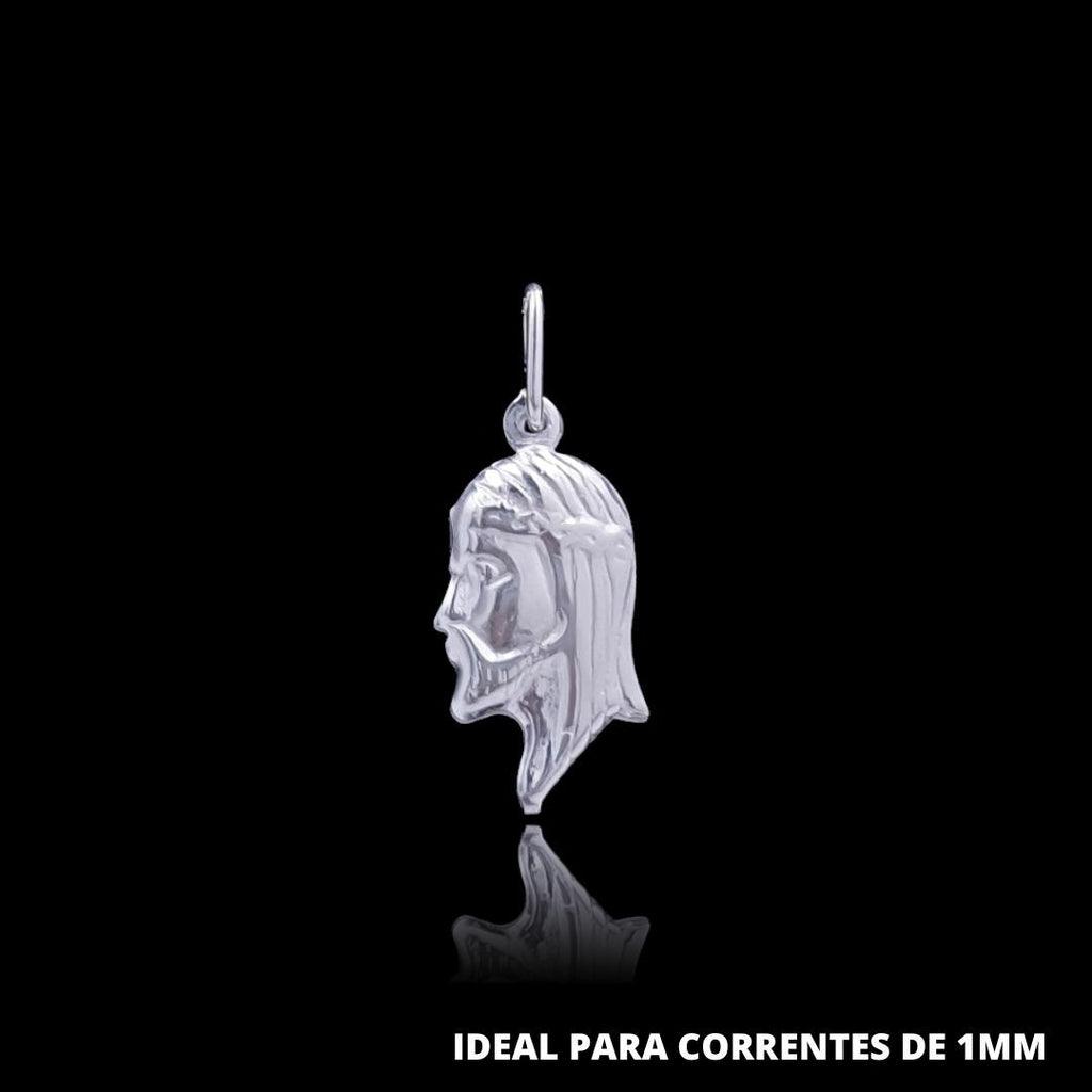 PINGENTE FACE CRISTO DE LADO MINI - 1g - Prata 925 - Rei Pratas Jewelry
