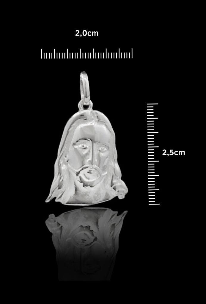 Pingente Jesus Cristo Frontal - 3,6 gramas - Prata 925 - Rei Pratas Jewelry