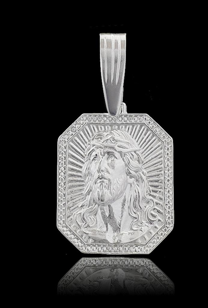 Pingente Placa Face de Cristo - 11g - Prata 925 - Rei Pratas Jewelry