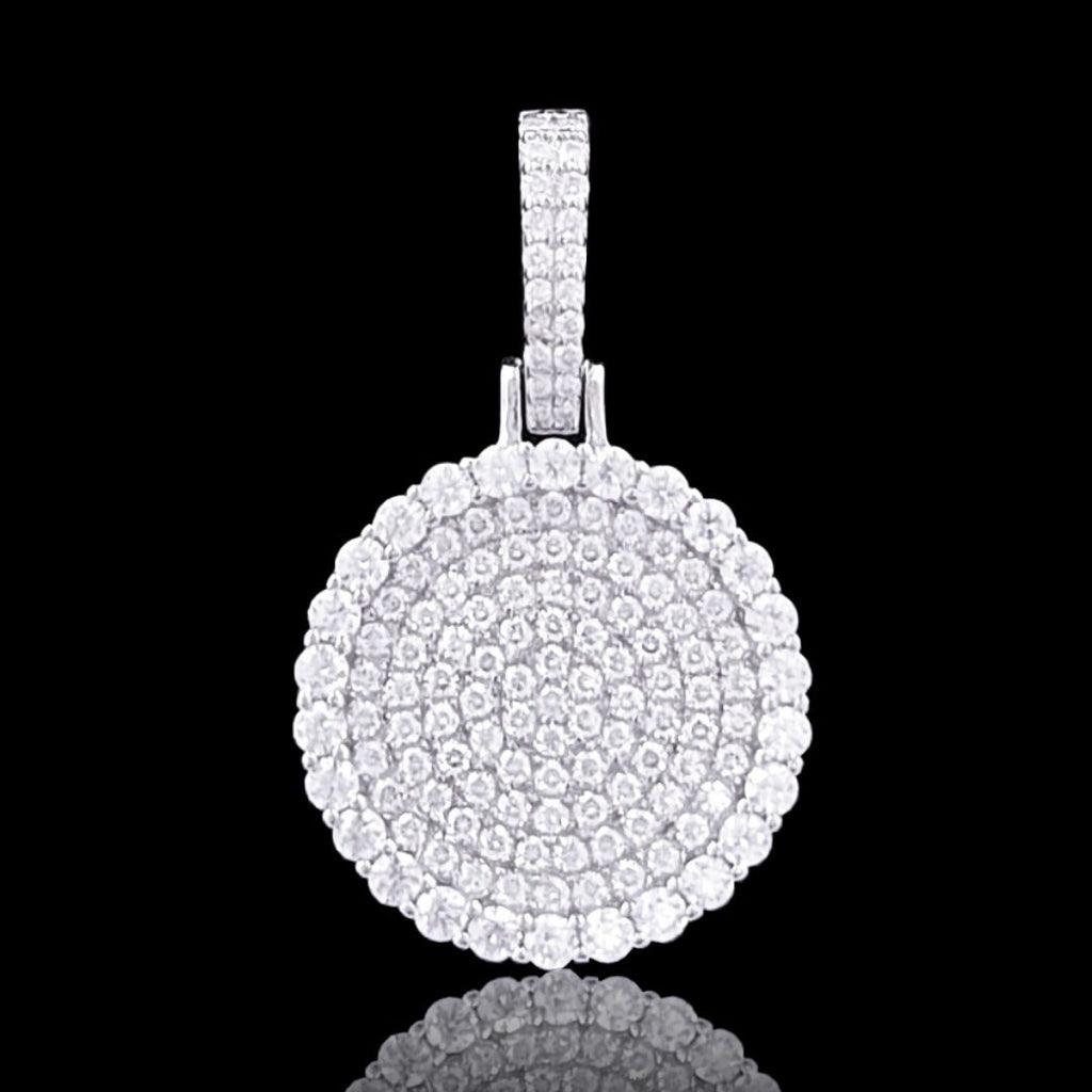 PINGENTE REDONDO - VVS1 MOISSANITE LAB COR D - Prata 925 - Rei Pratas Jewelry