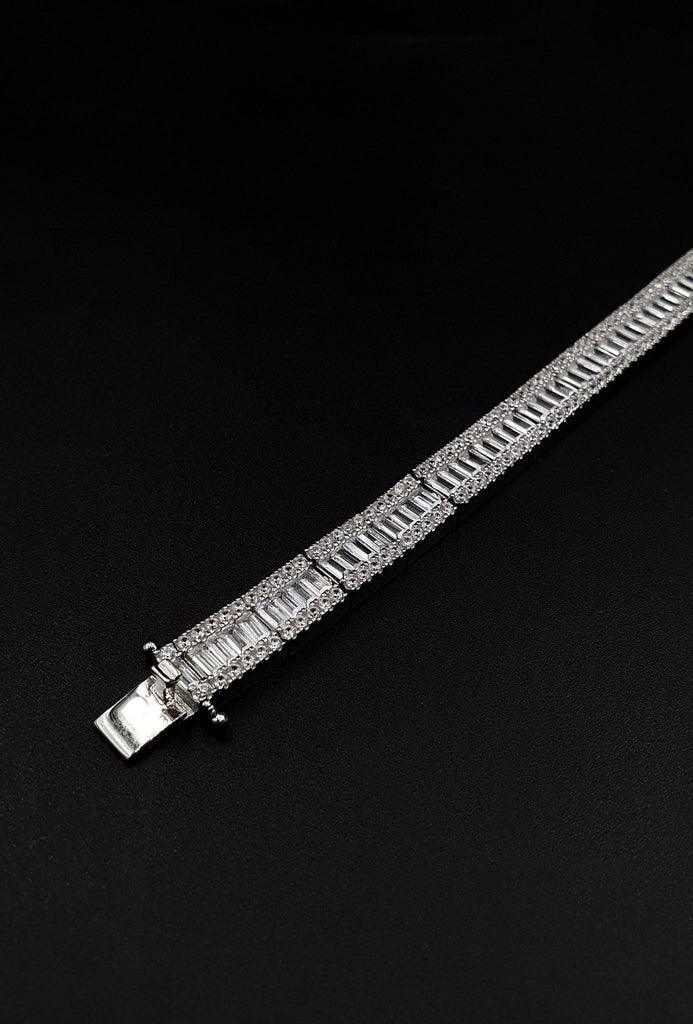 PULSEIRA RIVIERA SQUAD (8mm)- 20,5 centímetros - 32g - Zircônias 5A -Prata 925 - Rei Pratas Jewelry