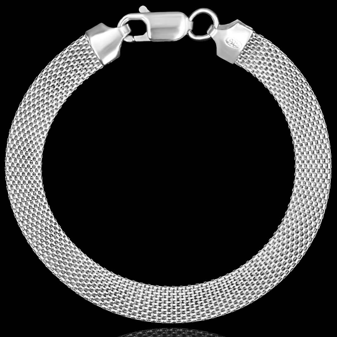 Pulseira Esteira 7mm em Prata 925