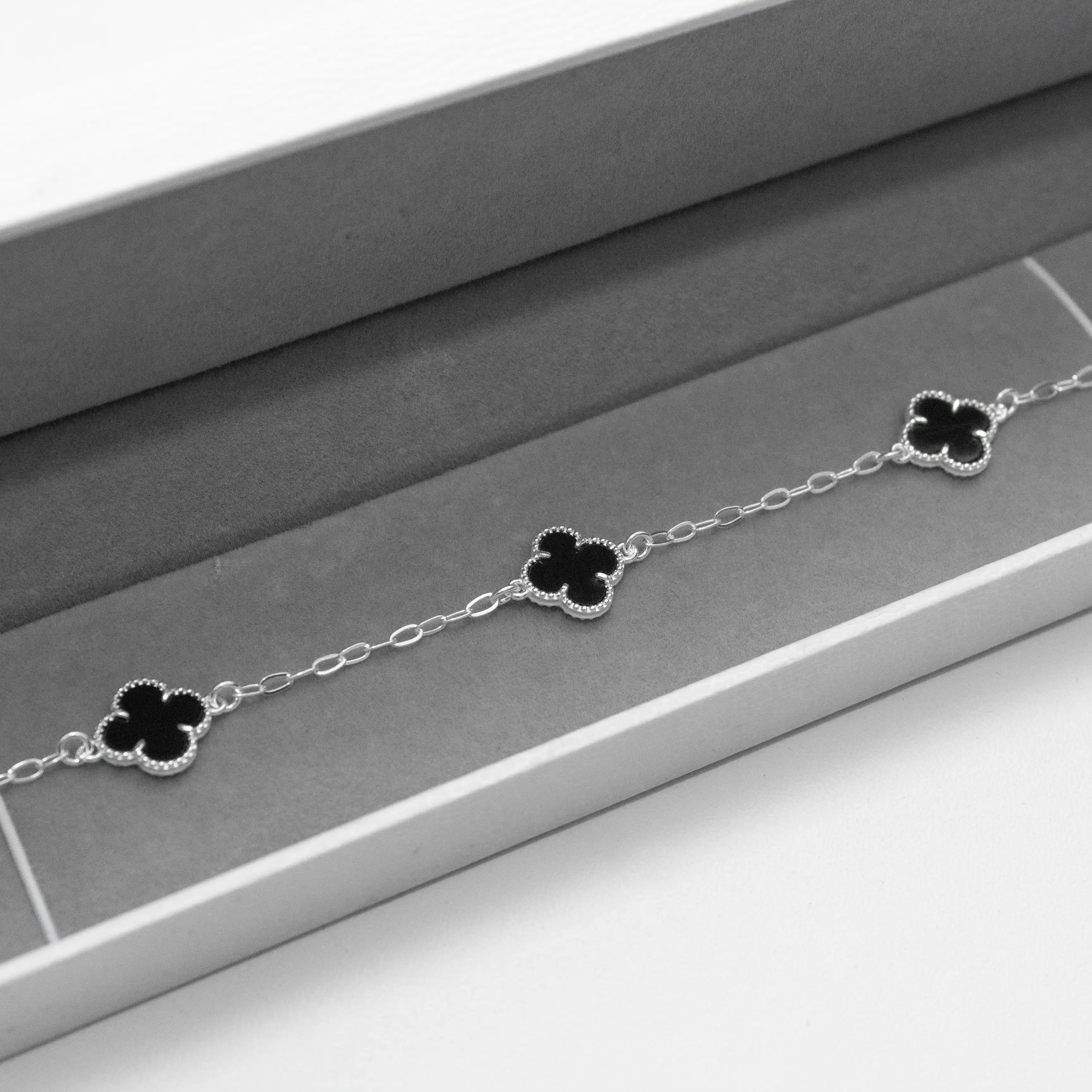 Pulseira Trevo 3 folhas em Prata 925