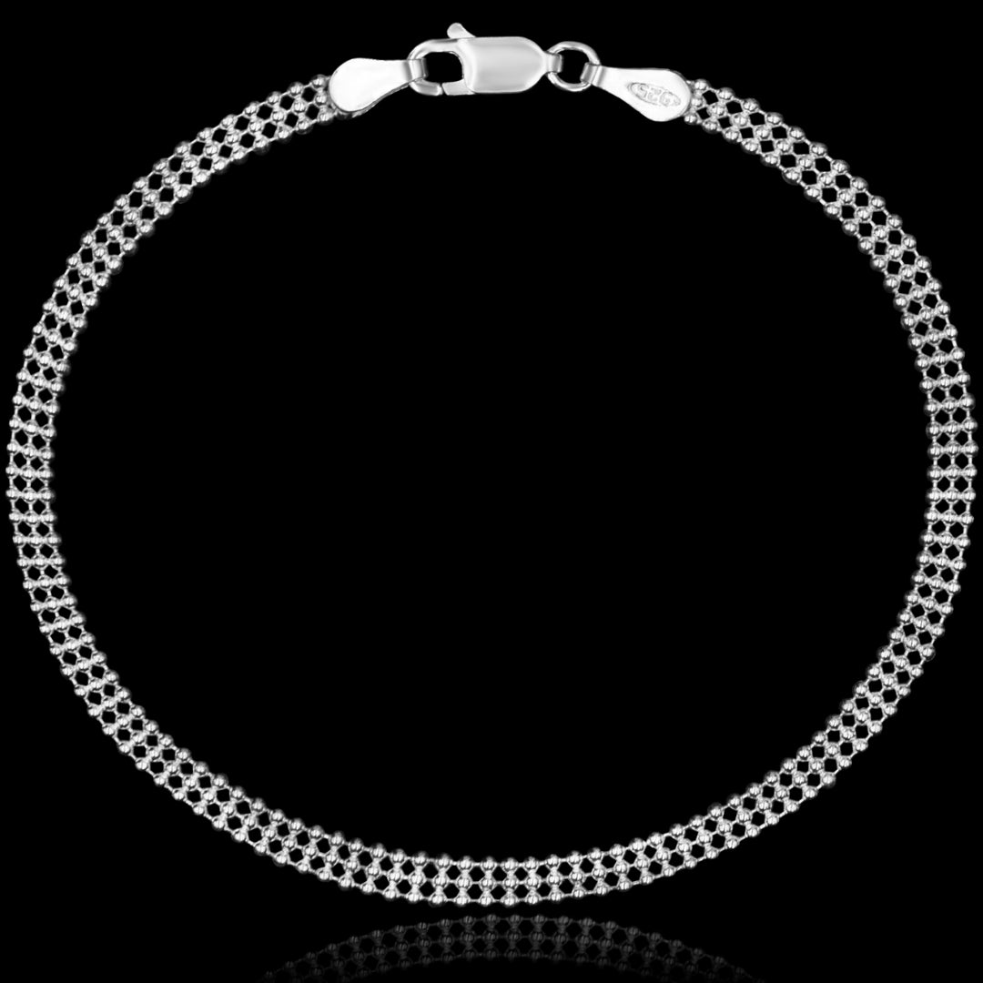 Pulseira Lince 3mm em prata 925