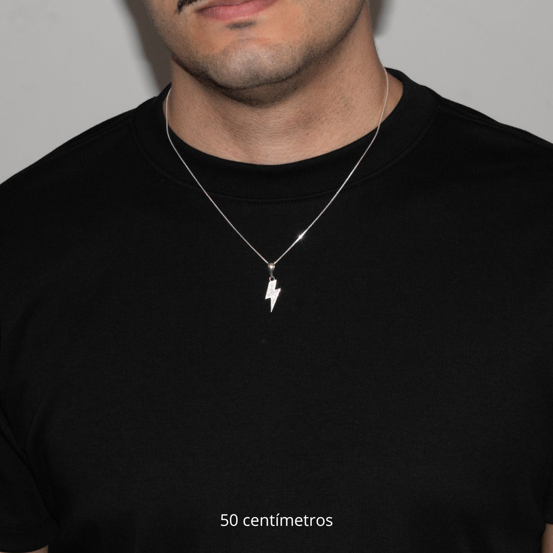 Conjunto Raio Bolt cravejado em Prata 925